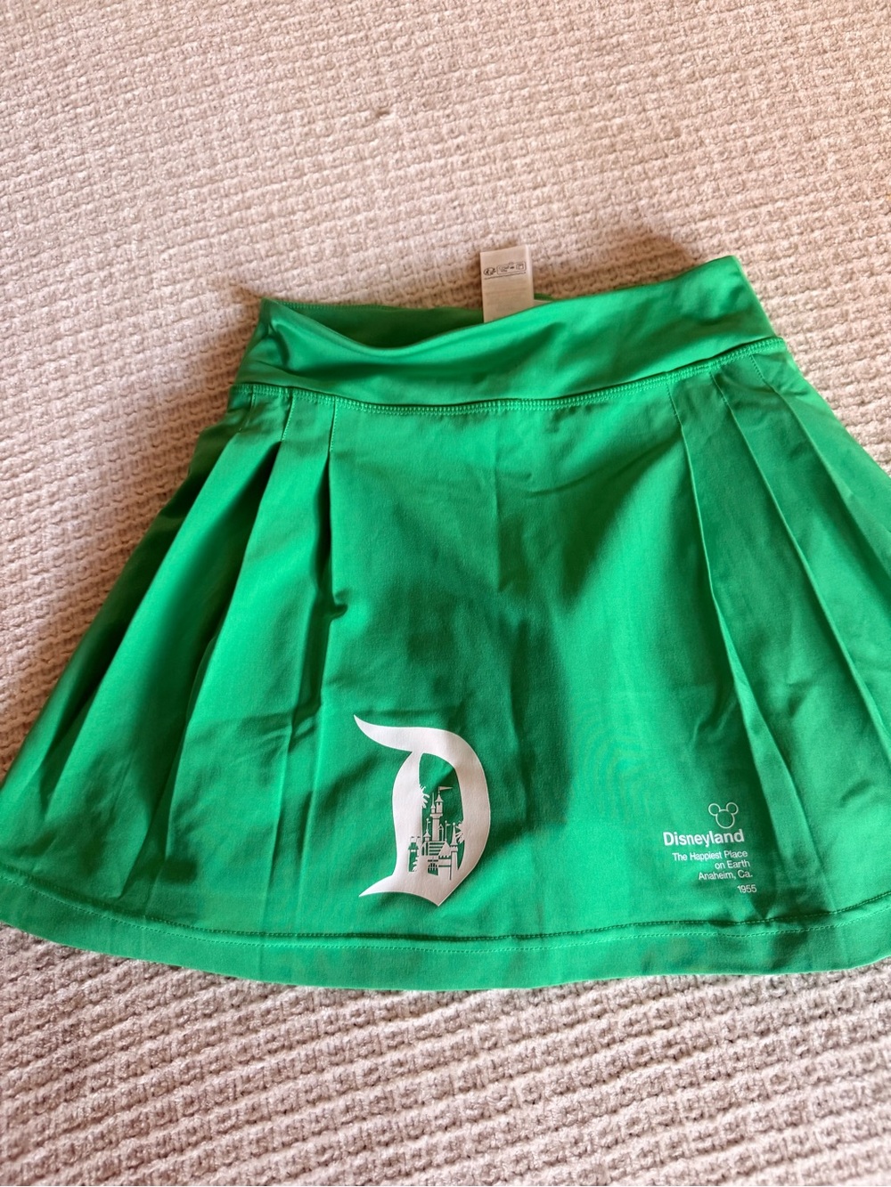 Disney Green Circle Skort with White Disneyland 'D'